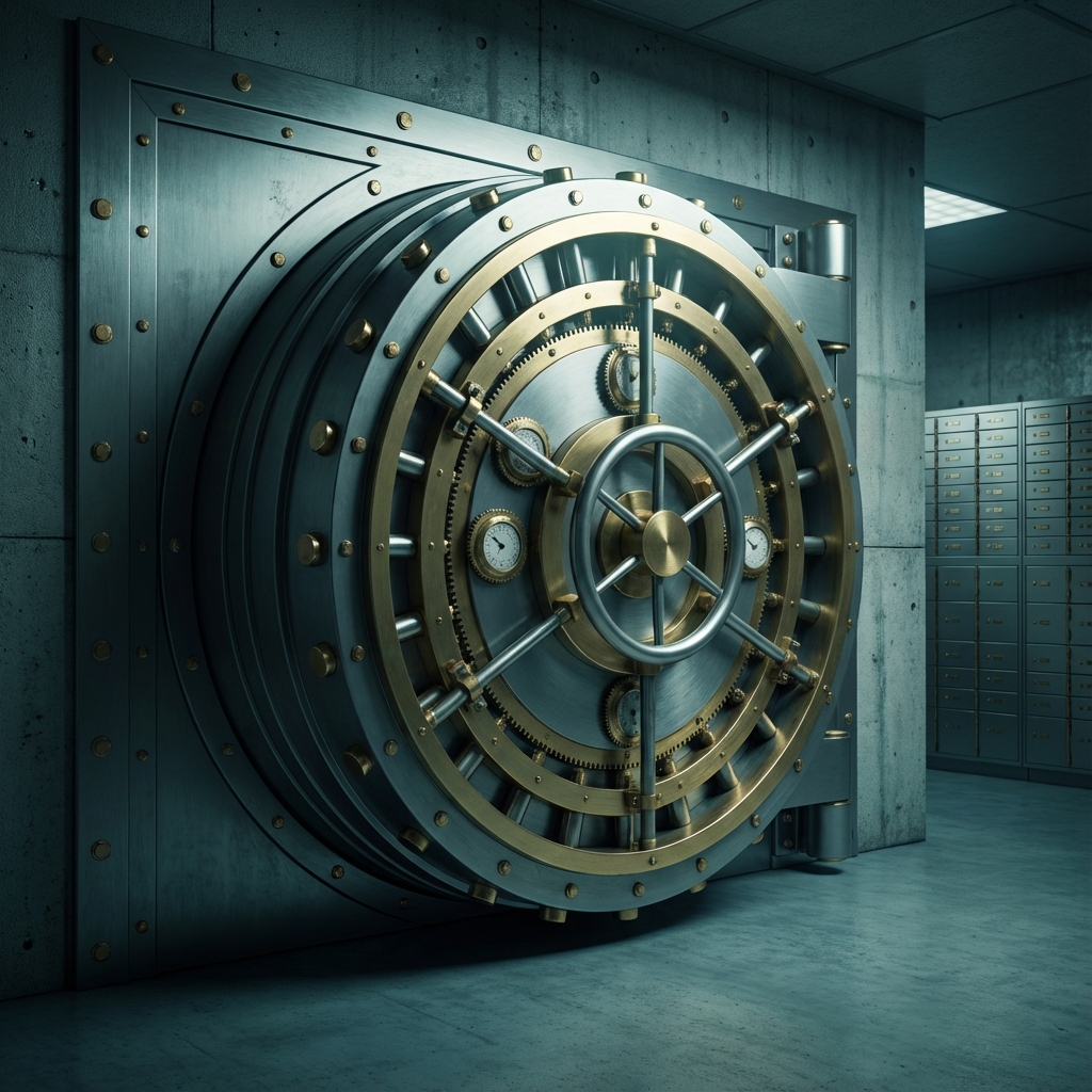 Bank vault interior to illustrate finance